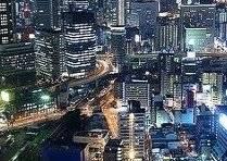 The view from the Osaka Sky Observatory at night