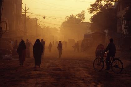 Dusty Street in India