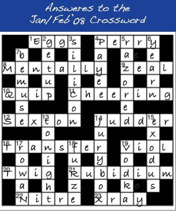Answeres to the Jan/Feb 2008 Crossword