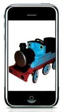 iPhone displaying a train